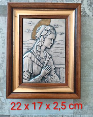 Quadro Madonna in argento 996 di Cionfrini 