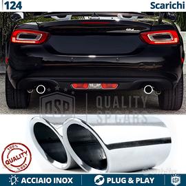 TERMINALI di Scarico per FIAT 124 SPIDER Cromati