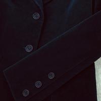 Blazer in velluto blu notte - Made in Italy - XS