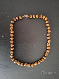 Set Occhio di Tigre - Collana Argento 800 e Bracci