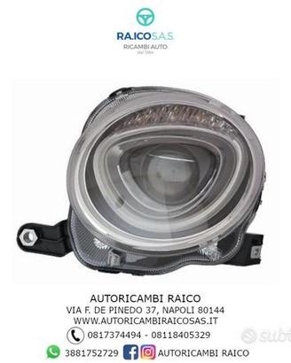 Faro Fanale Proiettore Fiat 500 2015