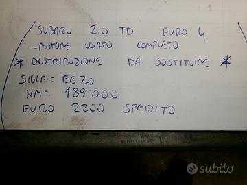 Motore subaru 2.0 td euro4 ee20
