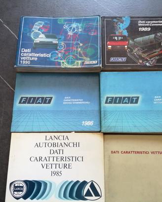 Manuali dati caratteristici Fiat e Lancia