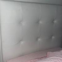 Letto contenitore singolo imbottito in ecopelle