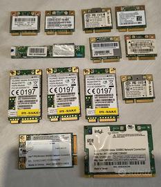 lotto 13 schede WiFi interne per notebook 
