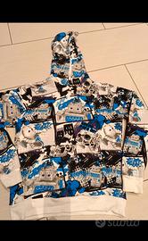 Bershka  Felpa taglia m con cappuccio e tasca tema