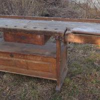 BANCO DA FALEGNAME ANTICO IN ROVERE