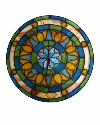 Orologio da parete stile Tiffany vetro cattedrale