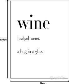 Quadro "Wine: A Hug in a Glass" - Stampa su Tela