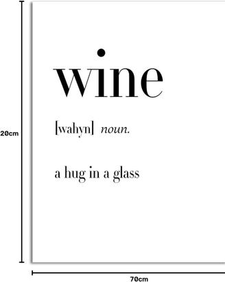 Quadro "Wine: A Hug in a Glass" - Stampa su Tela