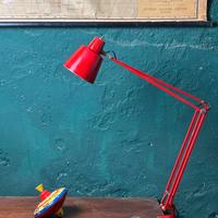 Lampada da scrivania vintage Tecnolampada rossa