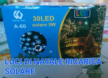 LUCI DI NATALE RICARICA SOLARE A STELLA NUOVE 