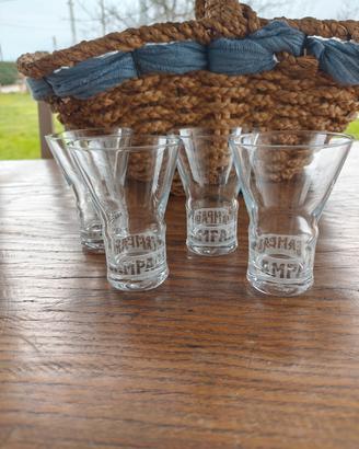 4 bicchieri a cono Campari vintage