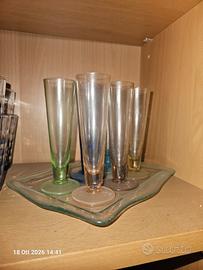 Splendido ed elegante set vintage bicchieri