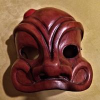 Maschera in cuoio Arlecchino del Maestro Santelli