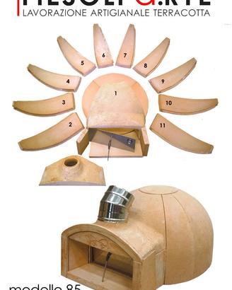 forno per pizza in terracotta refrattaria