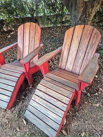 Poltrone da giardino tipo Adirondack