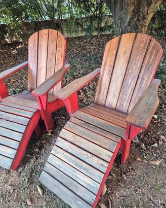 Poltrone da giardino tipo Adirondack