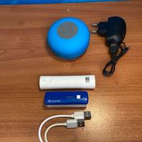 Cassa Bluetooth impermeabile + due powerbank
