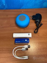 Cassa Bluetooth impermeabile + due powerbank