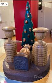 Presepe in legno fatto a mano