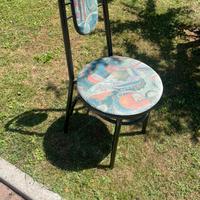 4 sedie vintage colorate struttura in metallo a’90