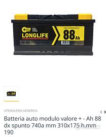 batteria auto LONGLIFE 12V 88Ah
