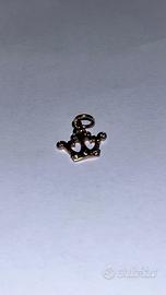 Corona charm Dodo oro rosa e diamanti brown