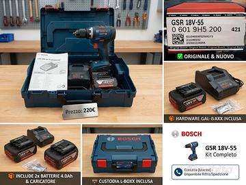 Trapano avvitatore professionale Bosch GSR 18V-55