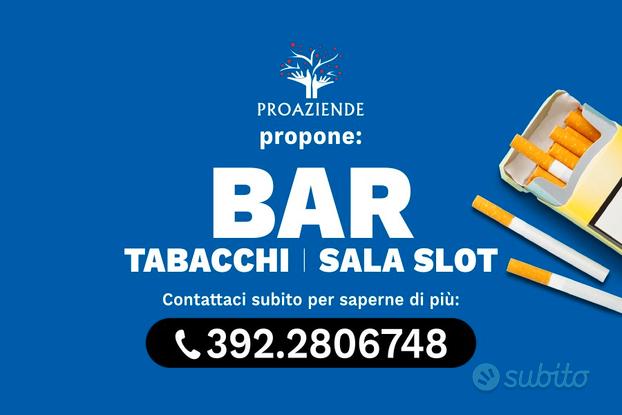 Bar tabacchi con cucina sala slot fumatori PR616