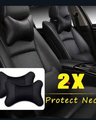 2Pcs Cuscini per auto in Simil Pelle Poggiatesta C