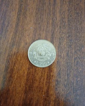 Moneta 200 Lire 180° Anniversario Carabinieri