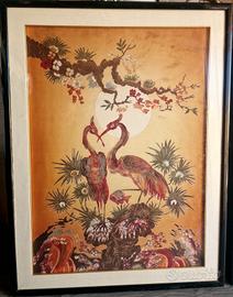 Quadro Vintage Stile Batik Gru