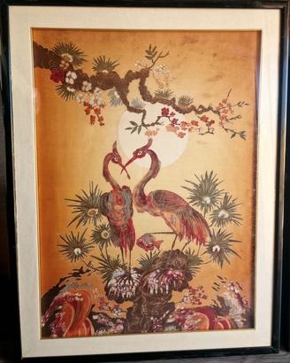 Quadro Vintage Stile Batik Gru