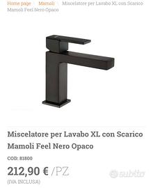 Miscelatore lavabo Mamoli feel XL nero opaco 