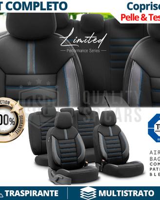 COPRISEDILI per VW GOLF in Pelle e Tessuto Blu