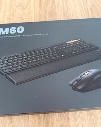 Kit Tastiera e Mouse Bluetooth con poggia polsi