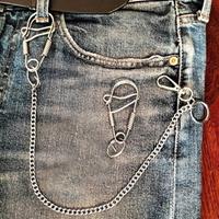 Set Biker Inox: Catena 45cm + 2 Moschettoni