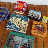 7 scatole di latta vintage