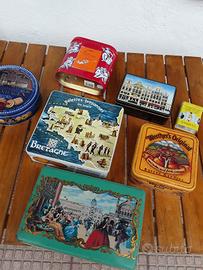 7 scatole di latta vintage