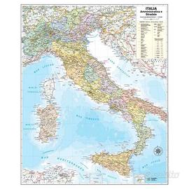 Carta geografica murale Italia