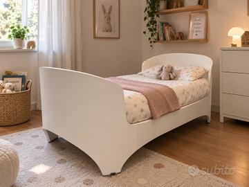 Letto evolutivo Leander 3 in 1, in legno bianco