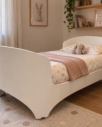 Letto evolutivo Leander 3 in 1, in legno bianco