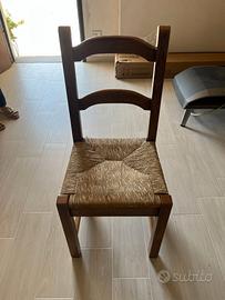 Set di sedie in legno stile rustico