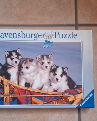puzzle ravensburger 500 pezzi husky sulla slitta