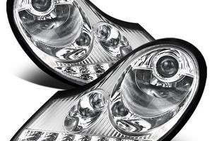 Fari anteriori porsche boxster 986 led neri cromo
