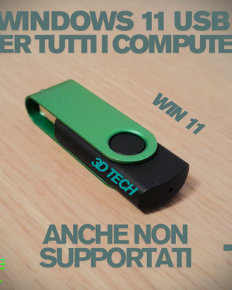USB Windows 11 + assistenza gratis