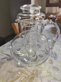 Caraffa vintage in vetro con portaghiaccio