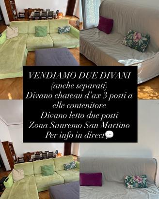Divano tre posti e divano due posti