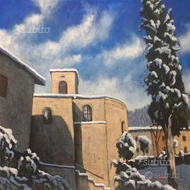 "Pieve di Renno" dipinto di LORENZO MESINI